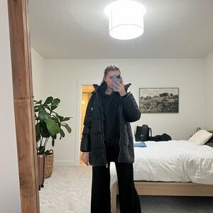 Zara leather puffer